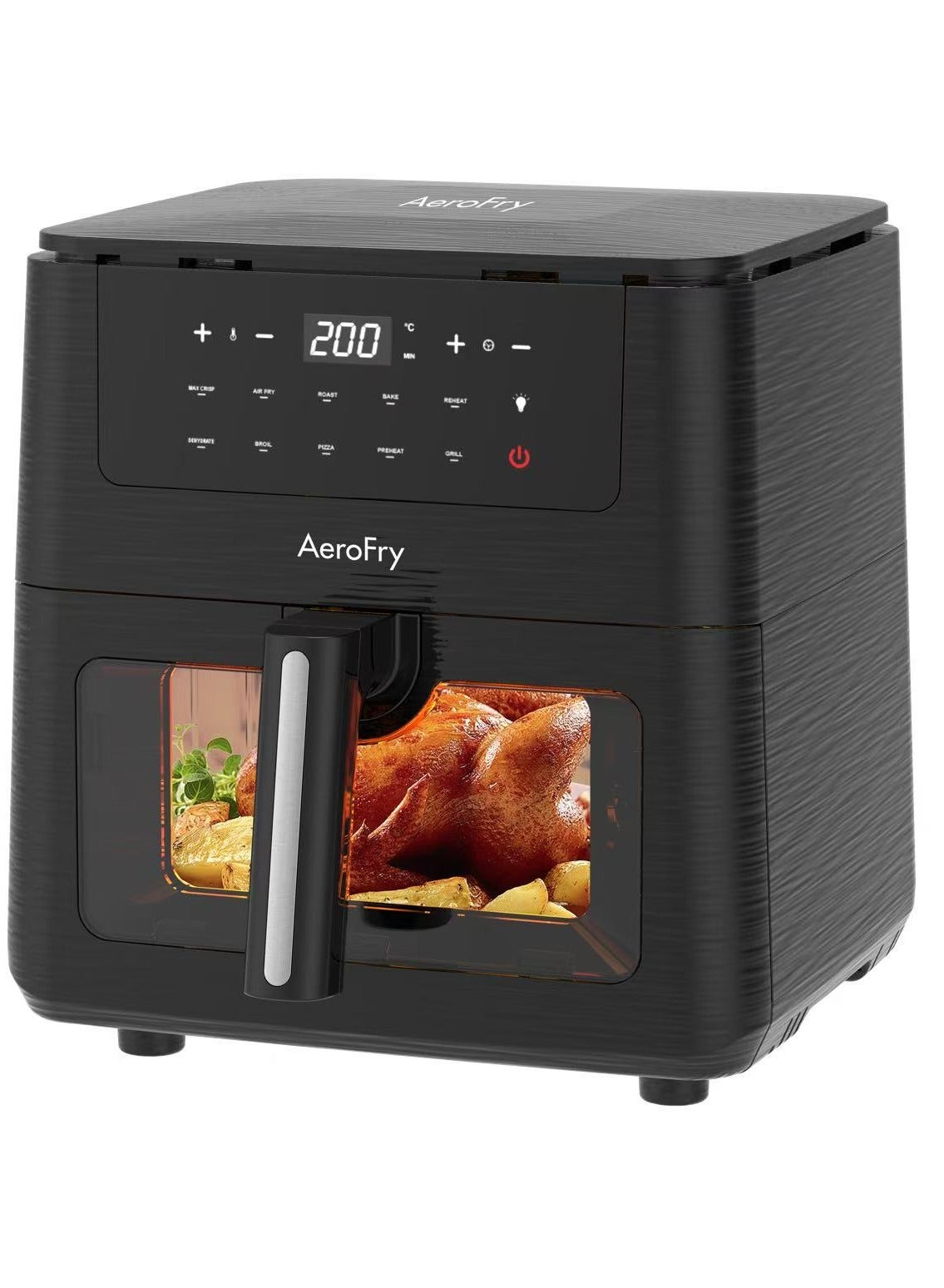 Compare Panoramic Glass View Digital Air Fryer  6L, Large Capacity, Multi Functions with 360° High Speed Air Technology 6.0 L 1600.0 W KDF681D black at KSA Price