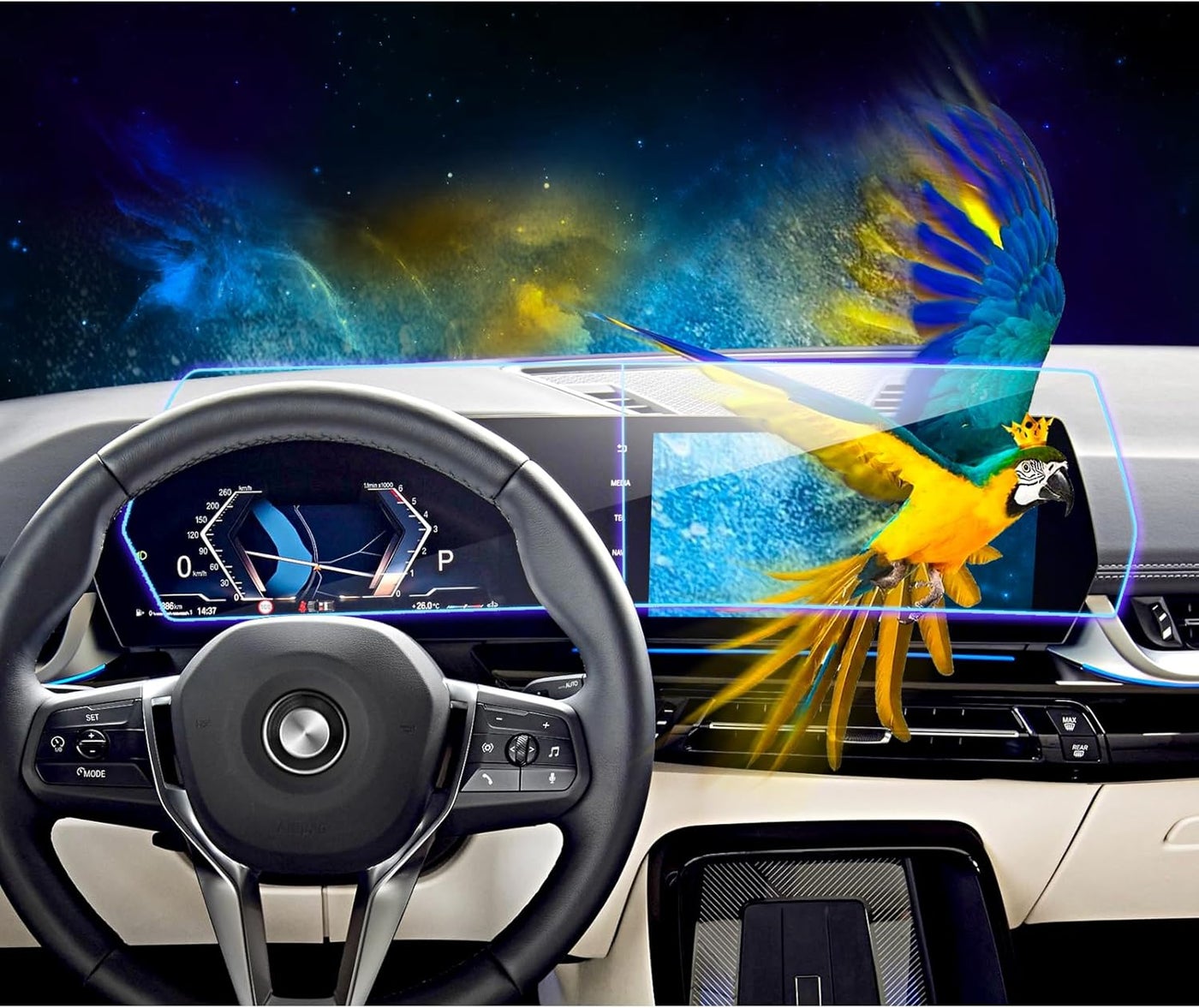 Compare EUEKY 2024 2025 BMW X1 Screen Protector  2pcs Tempered Glass for 10.25inch Curved Touchscreen at KSA Price