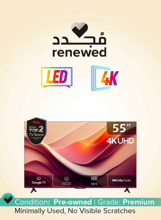 Compare Renewed  55 Inch 4K UHD HDR10 Google TV 55P69B Brushed Titanium at KSA Price