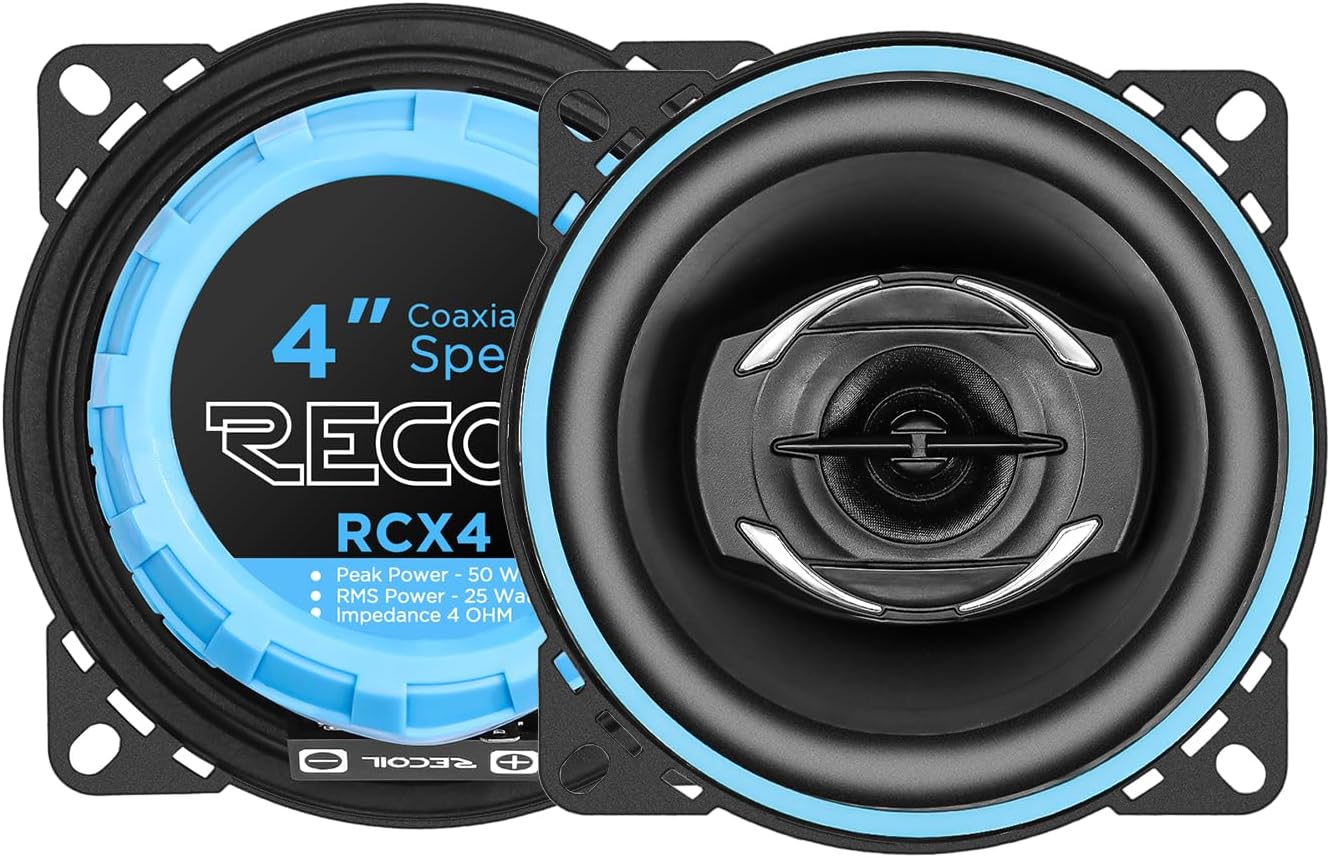 RECOIL RCX4 Echo Series 4-Inch Car Audio Coaxial…