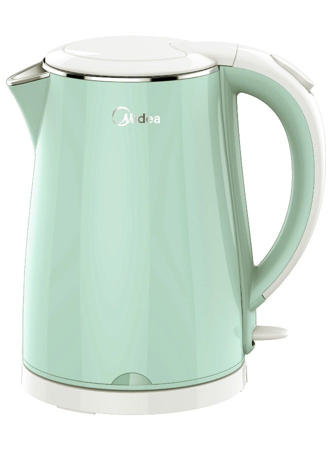 Compare Midea Stainless Steel Electric Cordless Kettle Double Wall 1.7 L MKHJ1705G Light Green 1.7 L 2200 W MKHJ1705G Light Green at KSA Price