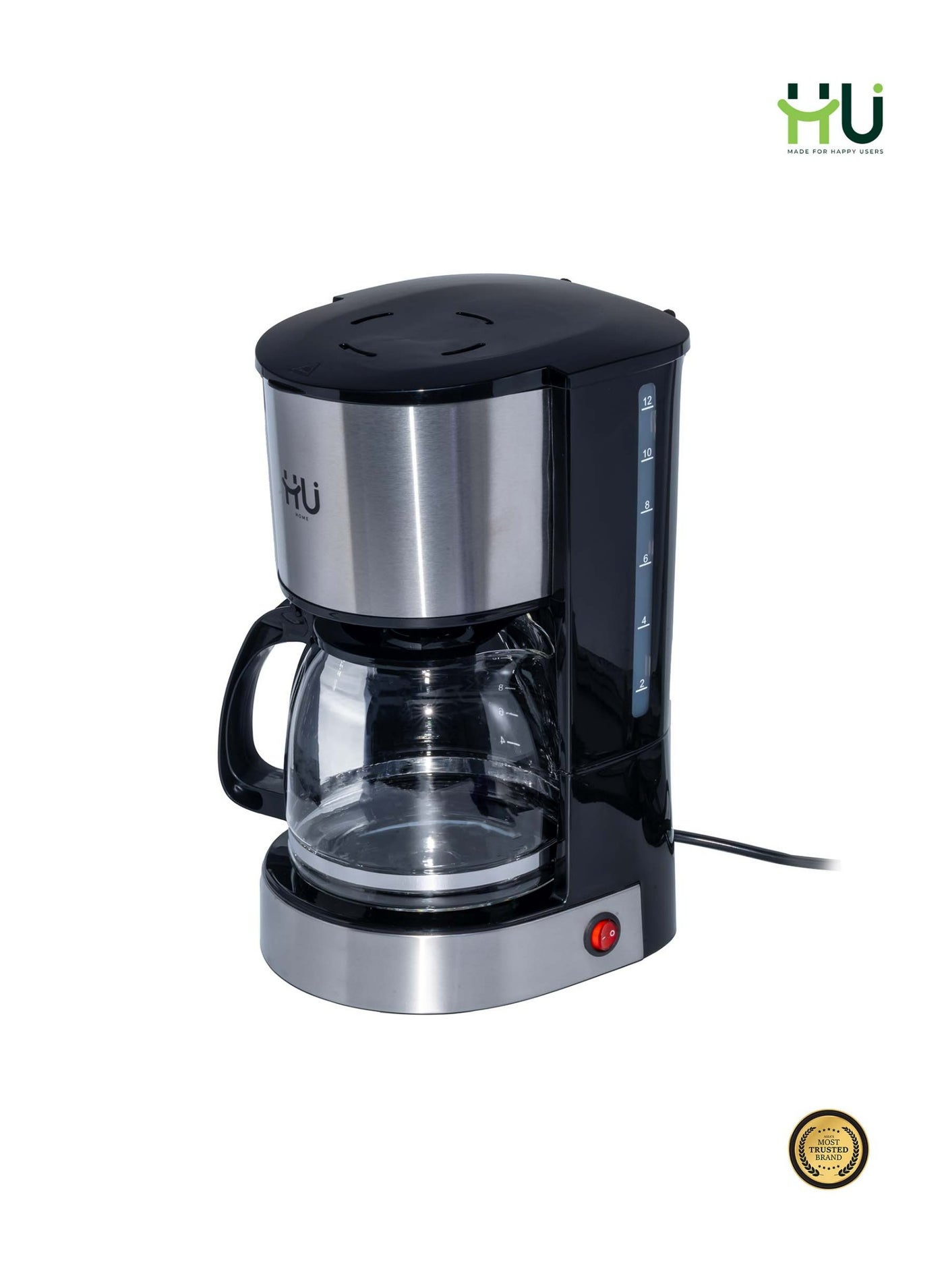 Compare HU Drip Coffee Maker, 1.5L 800W, 12Cup Capacity with Keep Warm and AntiDrip System at KSA Price