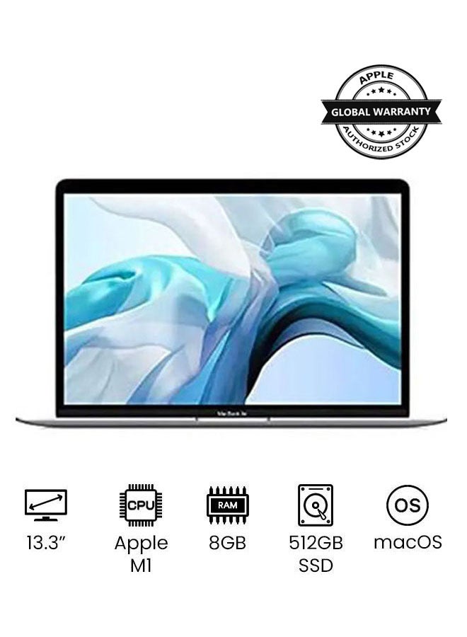 Compare MacBook Air 2020 With 13.3 Retina Display, M1 Chip With 8Core CPU And 8Core GPU8GB RAM512GB SSDMac OS English Silver at KSA Price