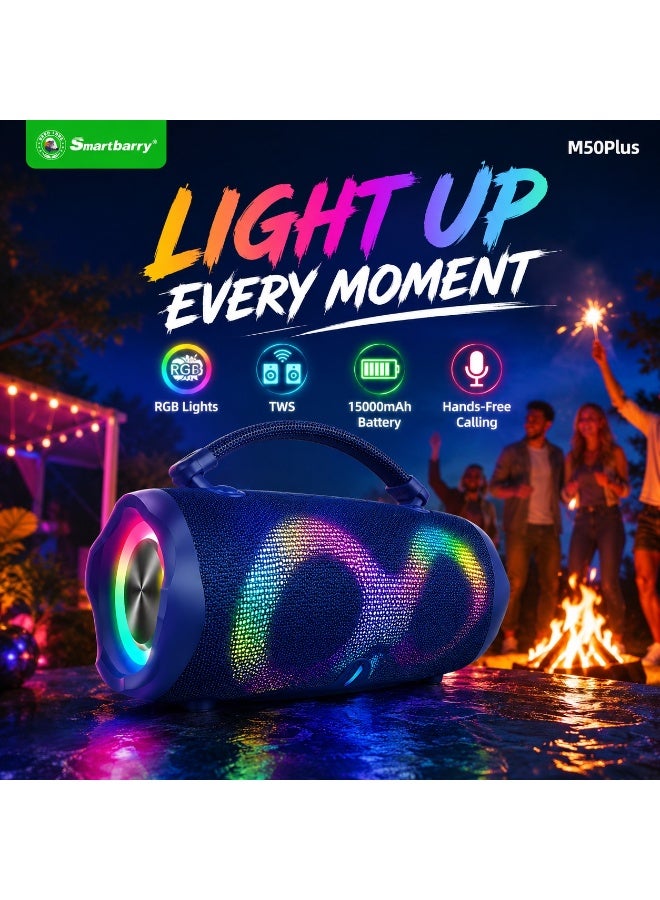 M50 Plus Wireless Portable Speaker RGB Lighting…