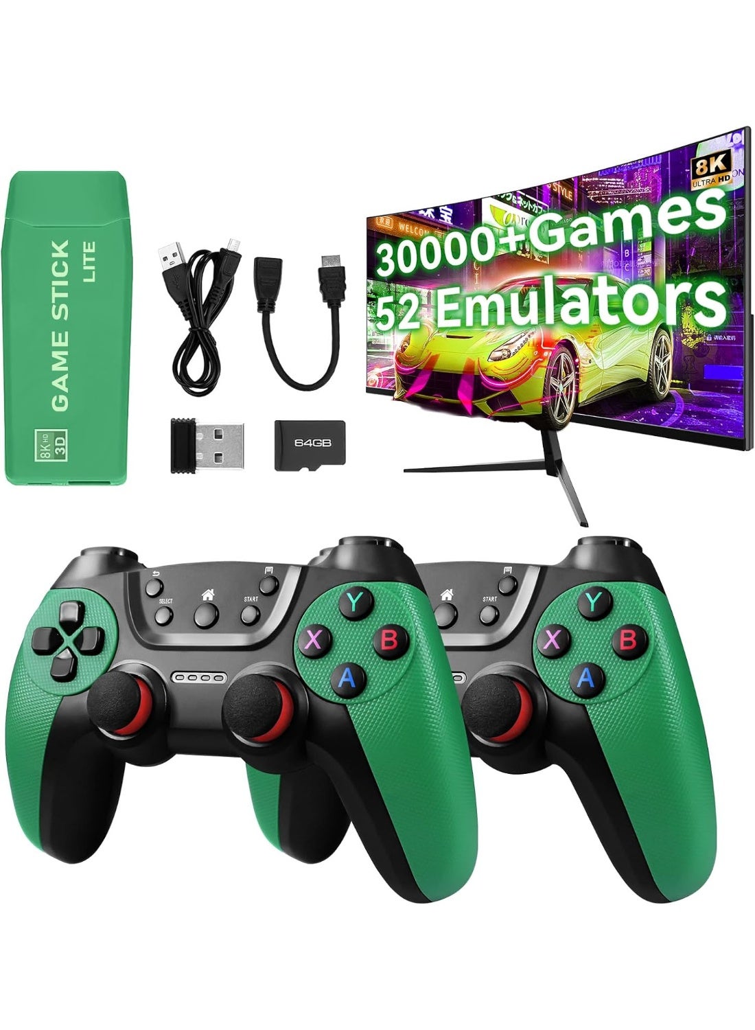 M22 Wireless Retro Game Stick 30000+ Classic Games,…