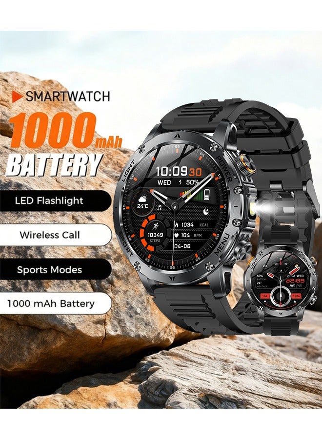 Compare Mens Multifunctional Bluetooth Smart Sports Watch, Multiple Sports Modes Available, 1.7Inch HighDefinition FullTouch Screen, LED Wrist Movement Activation, Equipped With A 1000mAh LargeCapacity Battery, Wrist Lift To Wake The Screen, at KSA Price