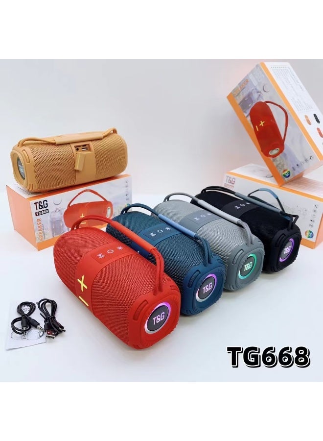 Compare Stylish TG668 Portable Wireless Speaker with Powerful Sound listening experience with the TG668 portable wireless speaker, designed for convenience and style. Its eyecatching finish, lightweight body, carry handle, and simple control buttons make enjoying music effortless wherever you go. at KSA Price