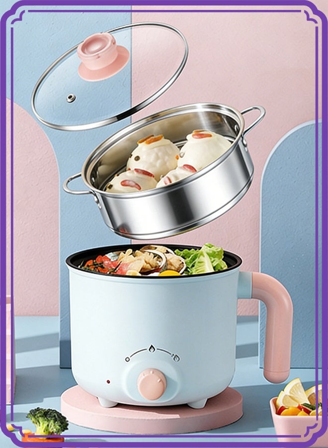 Compare Electric Hot Pot, 1.8L Mini Multifunction Electric Cooker, Nonstick Frying Pan, Dual Power Control Ramen Cooker, for ShabuShabu, Stir Fry, Noodles, Pasta at KSA Price