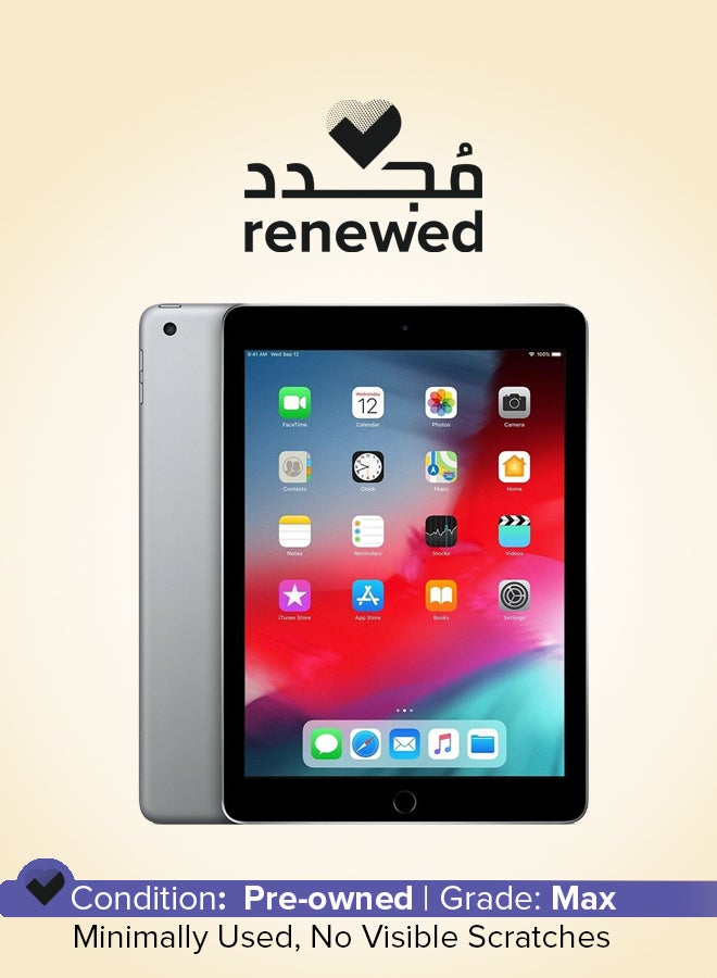 Compare Renewed  iPad 2018 6th Gen 9.7inch 128GB WiFi Space Gray With FaceTime at KSA Price