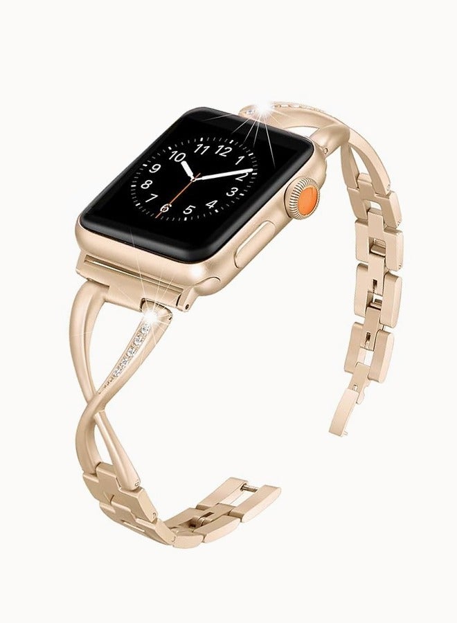 Compare Apple Watch 38mm 40mm 41mm Women Series Bands Apple Watch Band Series 9 SE 8 7 6 5 4 3 2 1 Band Bling Metal Bracelet Fancy Cute Dressy Strap at KSA Price