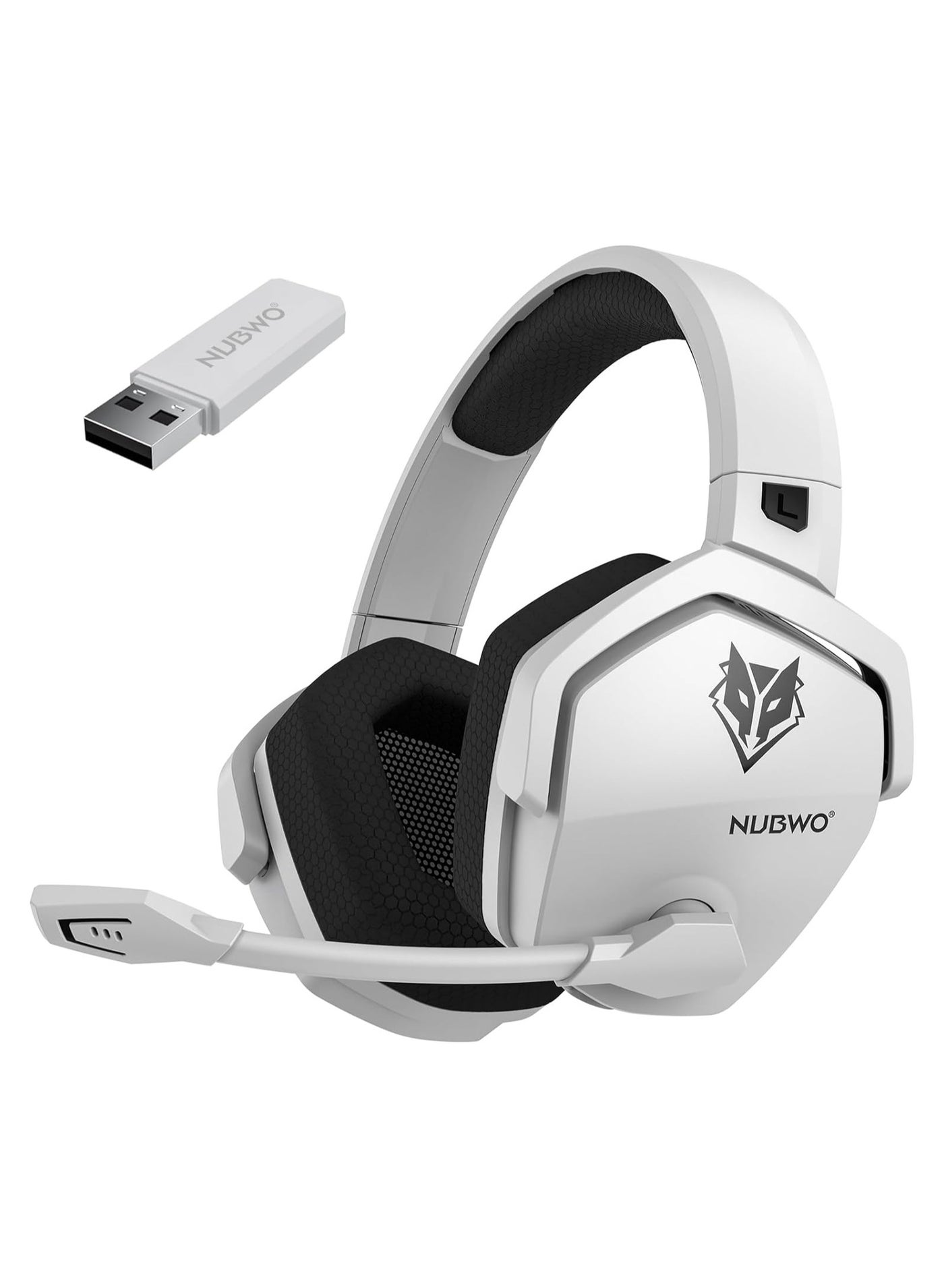 Compare G06 Gaming Headset,Wireless Gaming Headphones with Mic for PS5, PS4, PC, and Switch, Ergonomic Design,2.4GHz Wireless + Bluetooth50mm Drivers,White at KSA Price