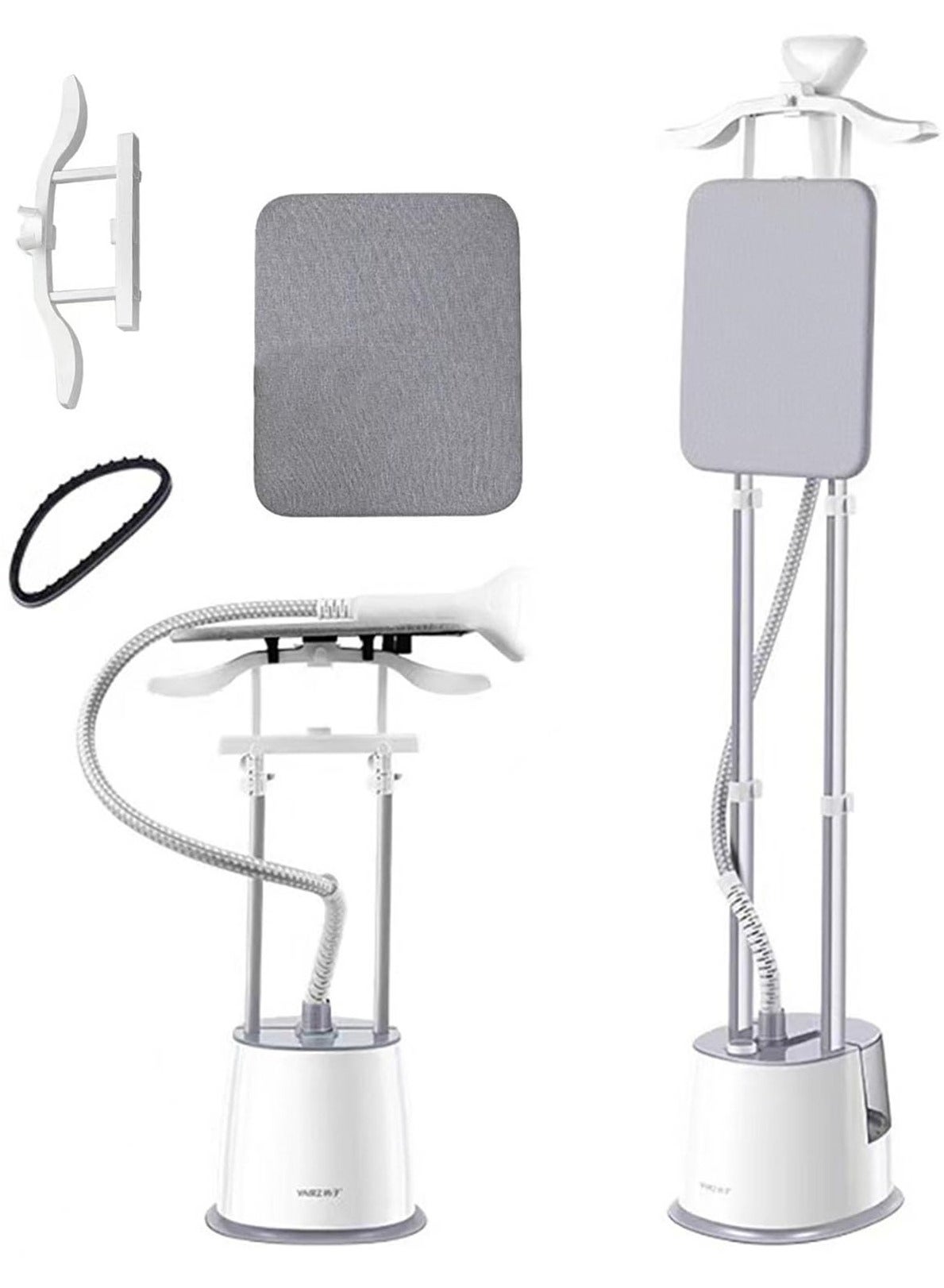 Compare Powerful Garment Steamer Upright, 5 Steam Level Heavy Duty Clothes Steamer With With Ironing Board, And Hangers, 43 Gmin Continuous Steam Rate, 2000w, 2.5l Water Tank, Suitable For All Fabrics, Grey at KSA Price