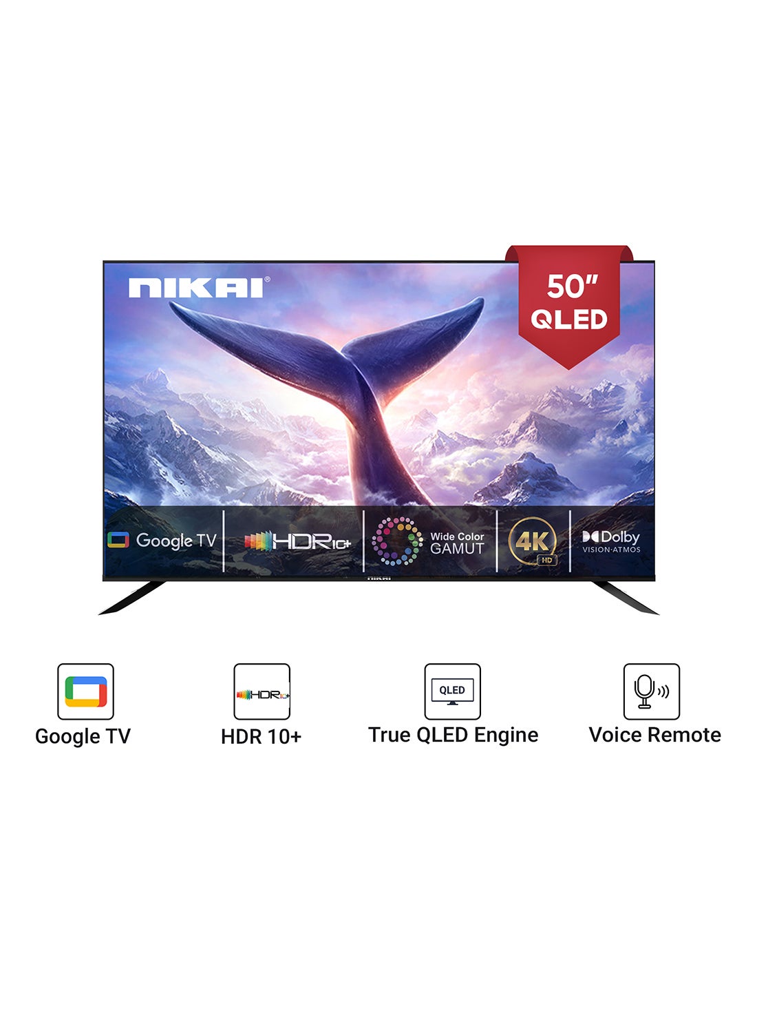 50 Inch 4K QLED Ultra HD Smart Google TV,…