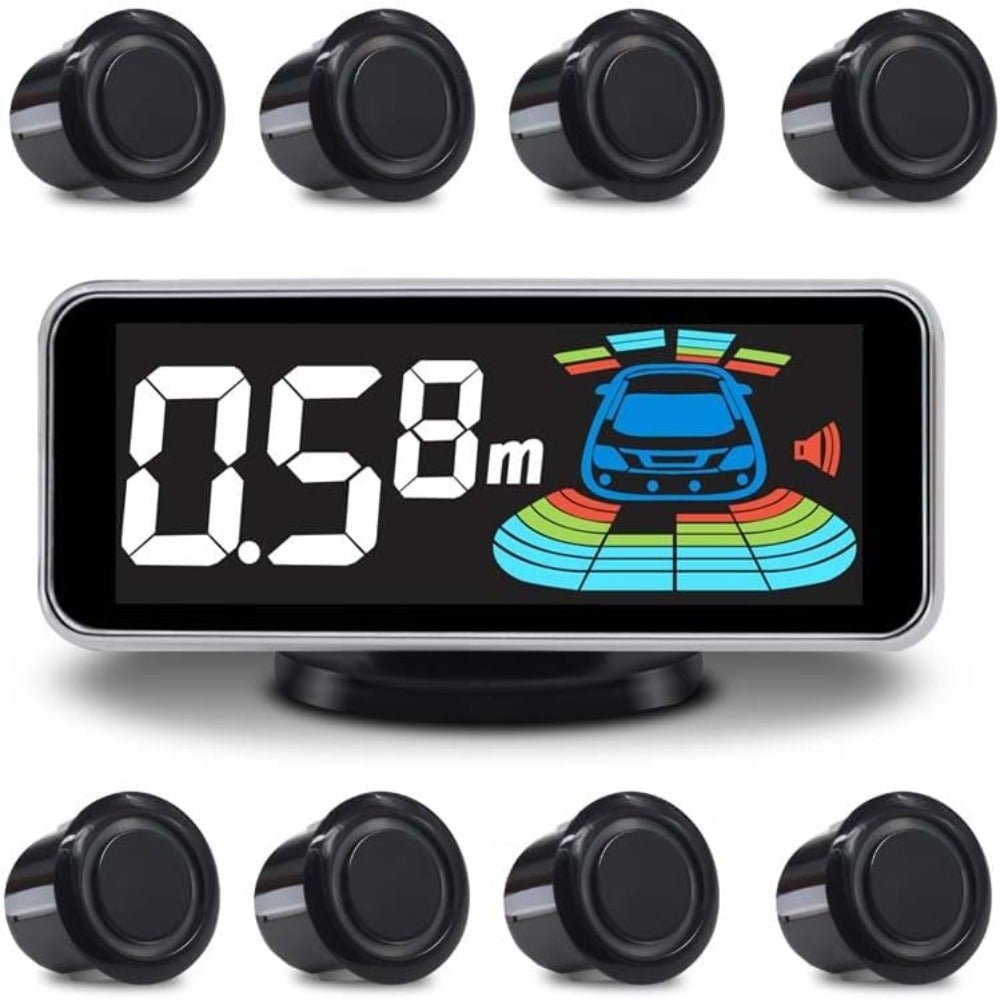 Compare Backup Radar System Car Auto Vehicle Reverse with 8 Parking Sensors kit Distance Detection LCD Distance Display Sound Warning … at KSA Price