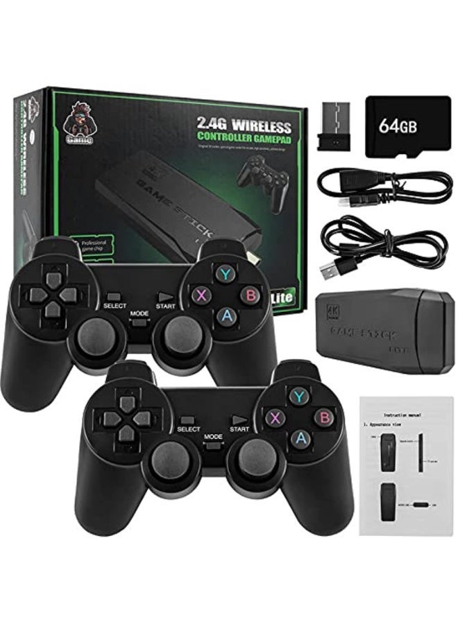 Compare 64GB Wireless Game Console Stick with Dual 2.4G Controllers – HDMI Plug & Play for TV and Projector at KSA Price