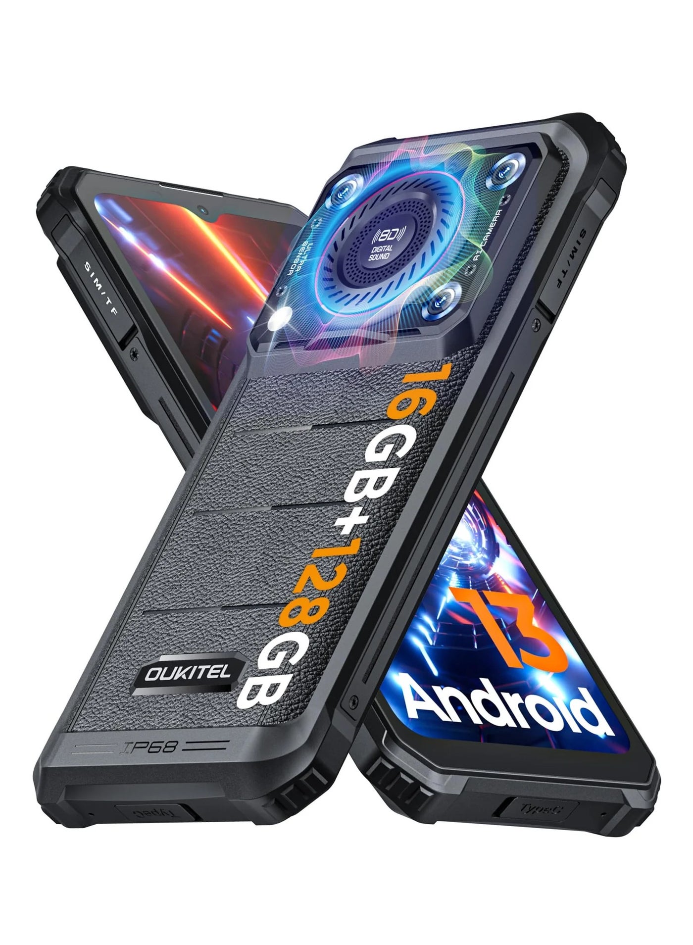 Compare WP36 Rugged Phone 10600mAh Battery 8D Sound TripleCam 16GB+128GB MediaTek 8788 at KSA Price