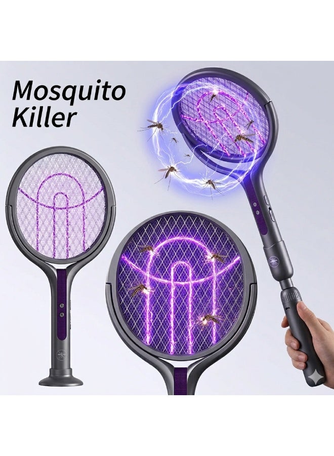 Compare 2in1 Electric Mosquito Killer Swatter & Bug Zapper | 180° Rotating Head, Extendable Long Handle, USB Rechargeable, and UV Light Trap for Indoor & Outdoor Use at KSA Price