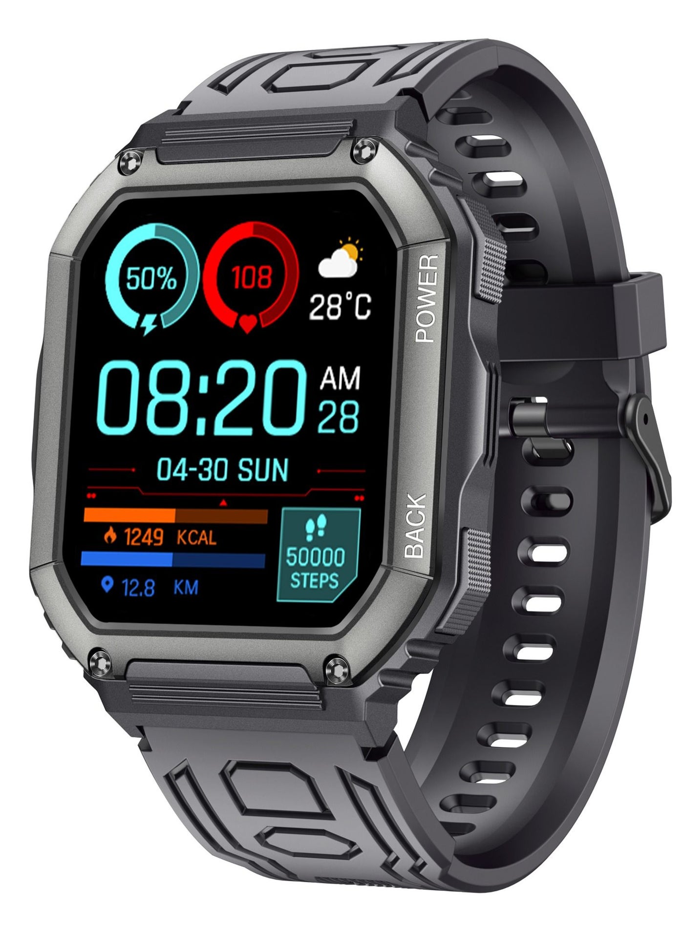 Compare Smart Watch for Men & Women – Adventure Bluetooth Calling Fitness Tracker | Heart Rate, Blood Pressure, Sports & Gym Activity Watch, Water Resistant at KSA Price