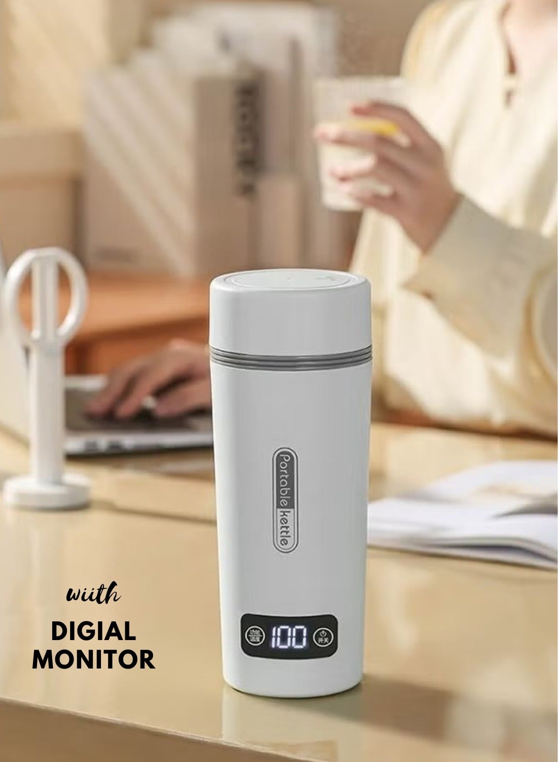 Portable Small Electric Kettle,380ML Mini Travel Tea…