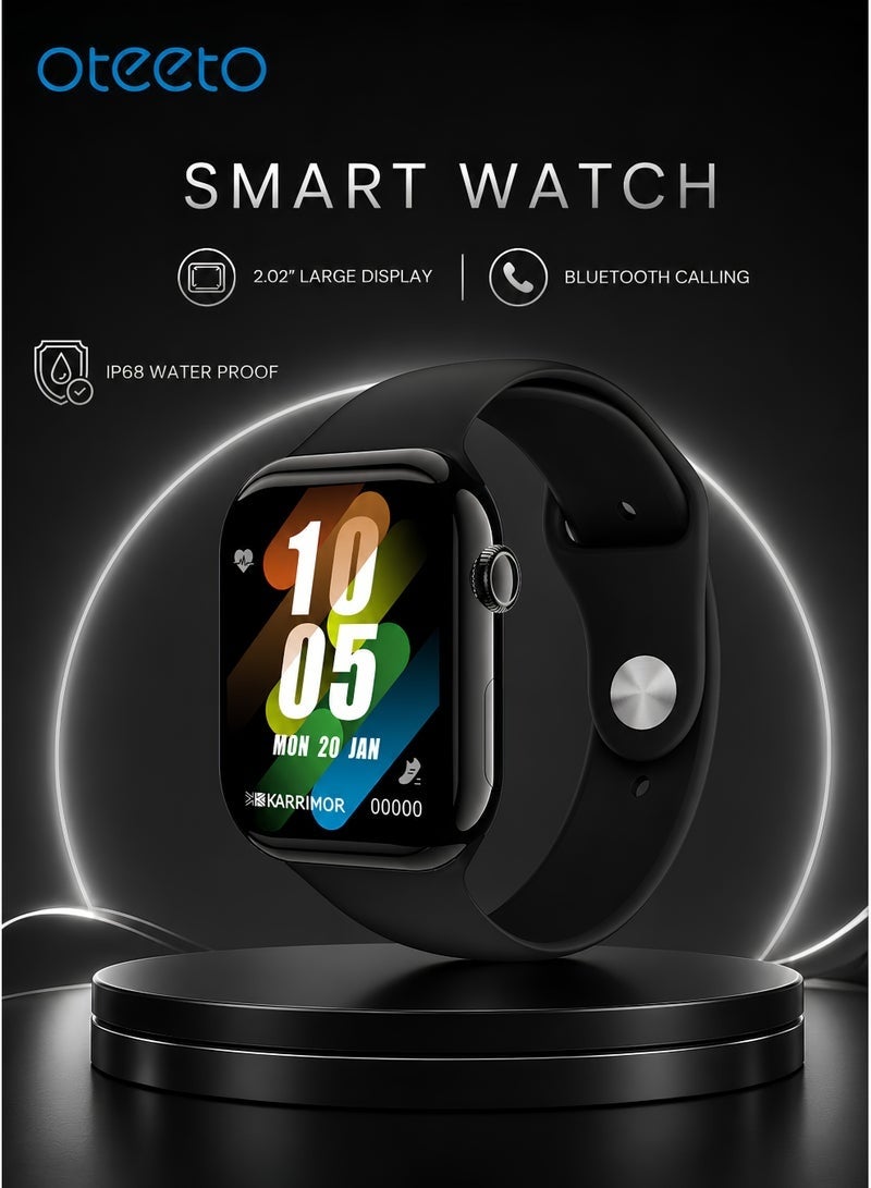 Compare TS99 Mini Smartwatch, 2.02 Inch AMOLED Touch Display, IP68 Water Resistant Fitness Tracker with Bluetooth Calling, Heart Rate Monitor, MultiSport Modes, Long Battery Life, Smart Watch for iOS & Android – Black at KSA Price