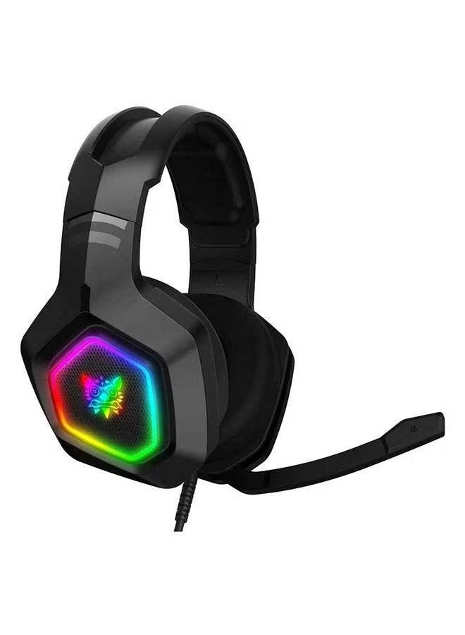 Compare Onikuma K10 Gaming Headset with Surround Sound Pro Noise Canceling Gaming Headphones with Mic & RGB LED Light at KSA Price
