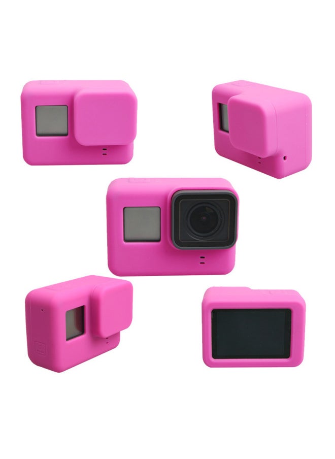 Compare Gopro Hero567 Blacksh Camera Lens Cover Silicone Cover Frame Protective Case Accessory SetColor:Rose Red Bare Metal Cover + Cover + Pearlescent Bag at KSA Price