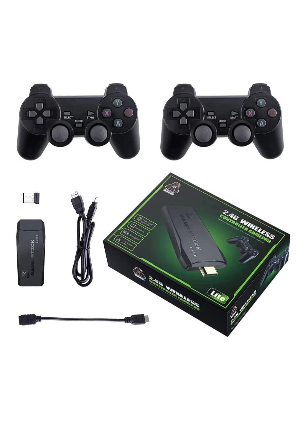 Compare HD Classic Game Console, 10000+ Builtin Games, 9 Emulators Console, HDMI Output TV Video Games, High Definition Game Console with Dual 2.4G Wireless Controllers at KSA Price