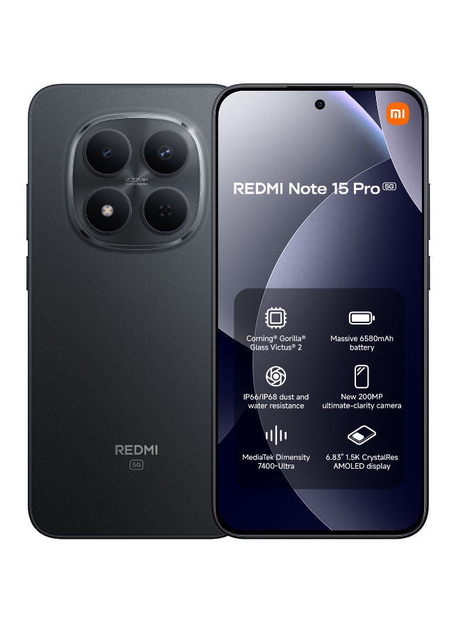 Compare Redmi Note 15 Pro Dual SIM Black 12GB RAM 256 5G  Middle East Version at KSA Price