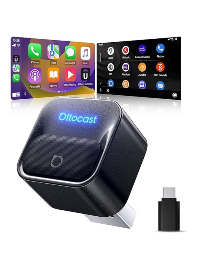 Compare Mini Core Latest Version 2in1 Wireless CarPlay Adapter & Android Auto Adapter, WiFi 6 Bluetooth 5.4 AutoConnect Dongle, OneButton Device Switching, Dual Device Memory, OTA Updates for OEM Wired Cars 2016+ at KSA Price
