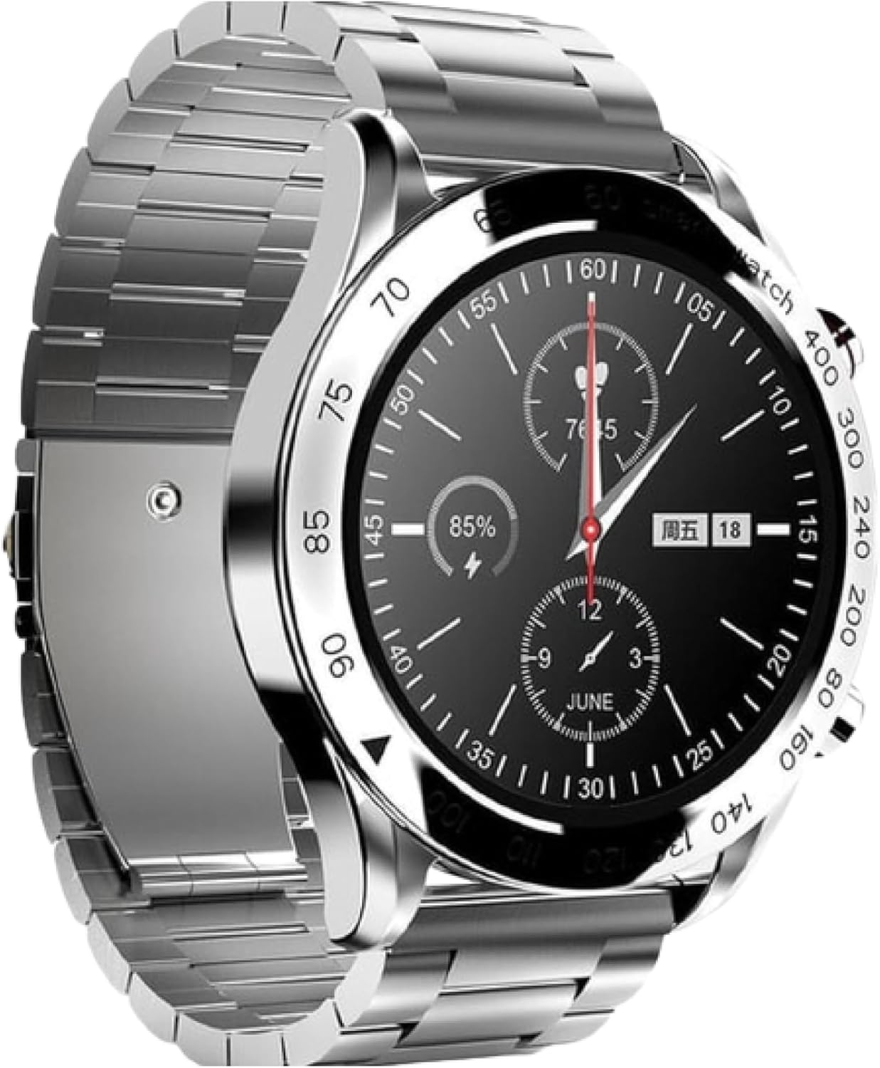 Compare HiFuture FutureGo PRO Stainless Steel Smartwatch – Silver | 1.32 FHD Display, 20Day Battery, 3ATM WaterResistant, Heart Rate & SpO₂ Monitoring, 24 Sports Modes, Sleep Tracking at KSA Price