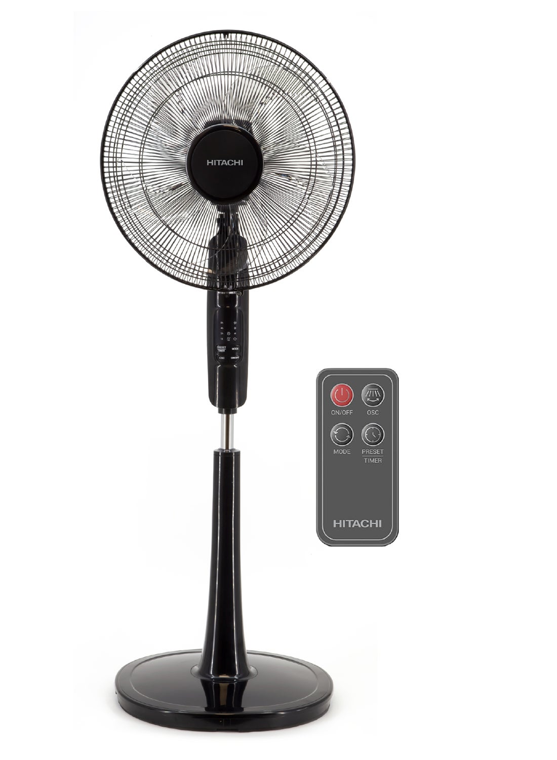 Compare AC Stand Fan with Remote Control, 16 inch, 3D Oscillation Directions, 70°Head Swing, 3 Speed Levels & Adjustable Height, 5 Leaf Blade with 8 Hours Timer, Best for Home & Office, LFA6RC 55 W LFA6RC LFA6RGBN Black at KSA Price