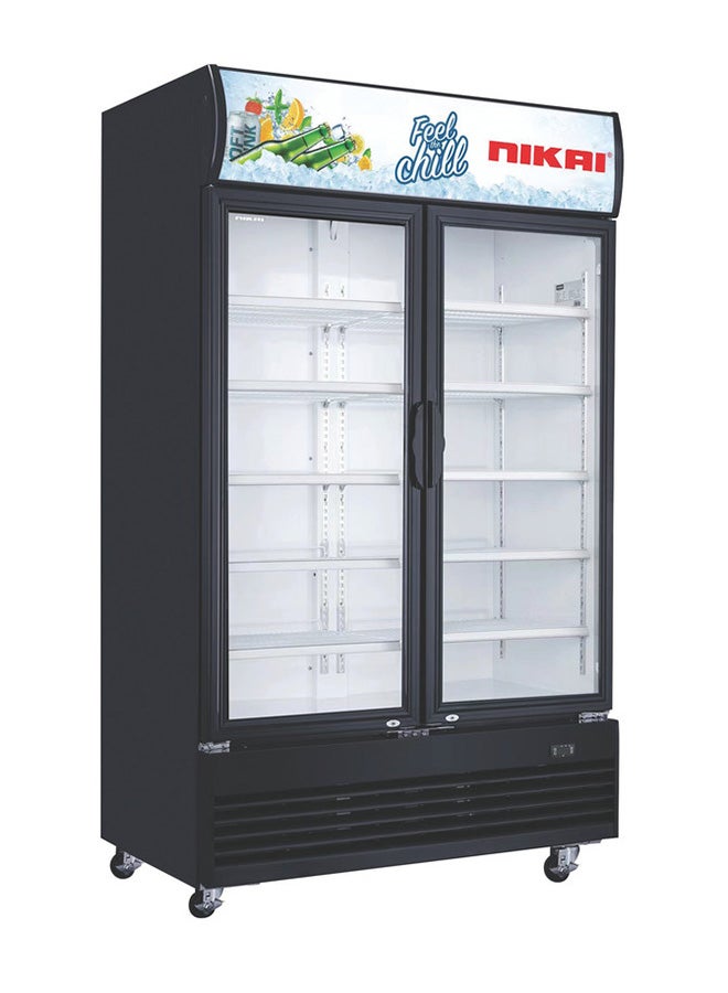 Compare 700L Double Door Chiller Fridge Commercial | No Frost Chiller | Tropical Compressor | Digital Display  Auto Defrost  LED Light  Adjustable Shelves | Castor Wheels | Tempered Glass 700 L 400 W NSF700FFHB Black at KSA Price