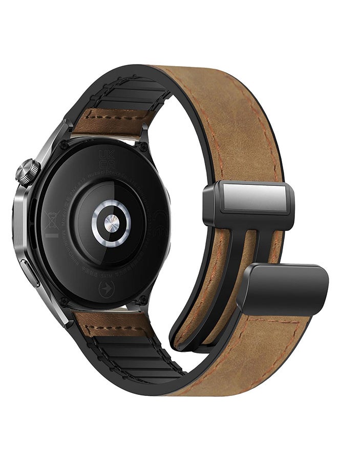 Compare 22mm Leather Watch Strap Compatible with Huawei GT4 46mmGT3 46mmGT3 ProWatch 3GT2eGT2 proGT2 42mm 46mm Replacement Strap Compatible with Samsung Galaxy Watch 3 45mmGear S3 Dark Brown at KSA Price