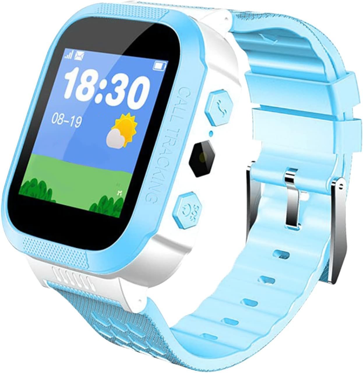 Compare Smart Watch Fitness Tracker for Kids, Waterproof Activity Tracker with GPS, Text and Call, 1.44 Touch Screen Smartwatch Fitness Watch with 3 Positioning Modes, Compatible Android iOS at KSA Price