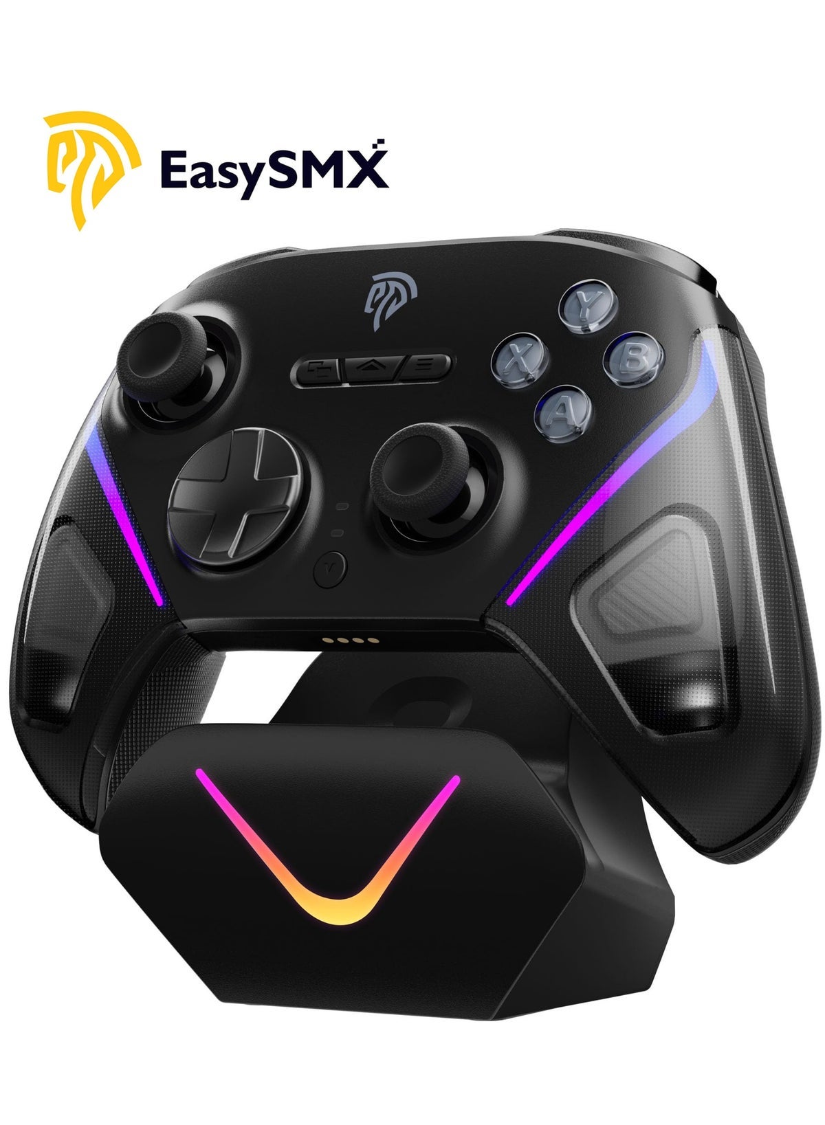 Compare D10 TriMode Wireless Gaming Controller with Charging Dock, TMR Joysticks, DualMode Triggers, Mechanical Buttons, RGB Lights for PC, Switch, Android, iOS at KSA Price