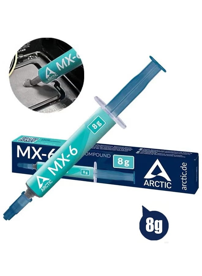 Compare MX6 8 g  Ultimate Performance Thermal Paste for CPU, Consoles, Graphics Cards, laptops, Very high Thermal Conductivity, Long Durability, NonConductive at KSA Price