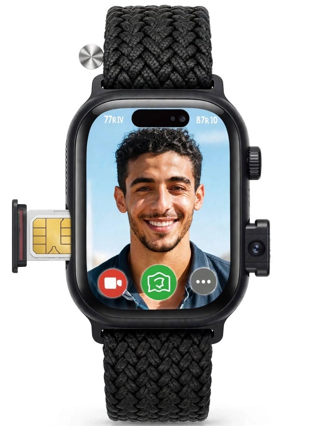 Compare MS30 PRO SIM Calling Smartwatch with Retractable Camera, Photo & Video Capture, Series 10 Inspired Design, 4 Interchangeable Watch Straps, Smart Wristwatch for Everyday Use at KSA Price