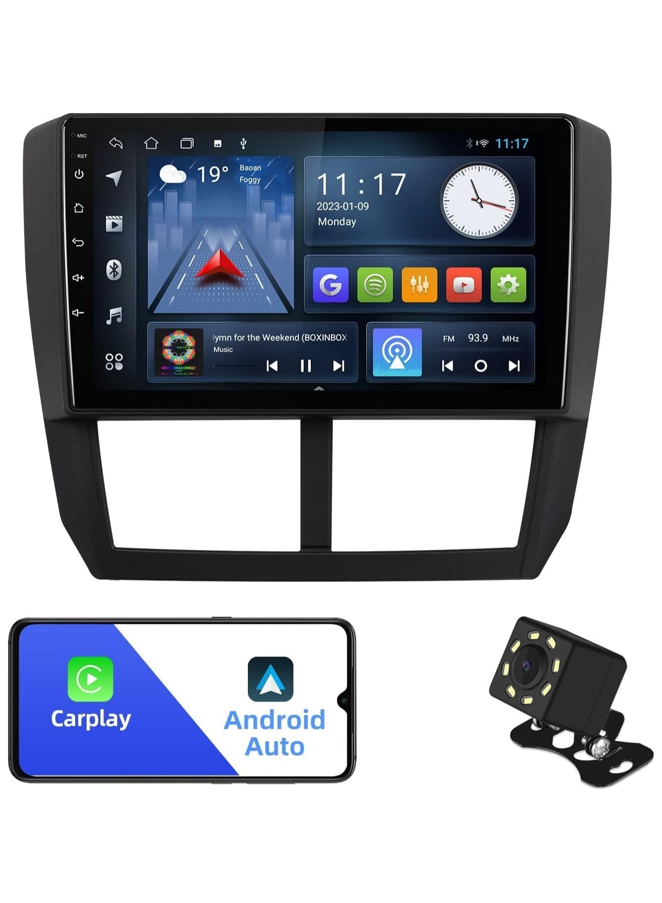 Compare Android Car Stereo for Subaru Forester Impreza WRX STI 2008 2009 2010 2011 2012 1GB RAM 32GB ROM 9 Inch Support Apple Carplay, MirrorLink WiFi BT, IPS Touch Screen with AHD Camera Included at KSA Price