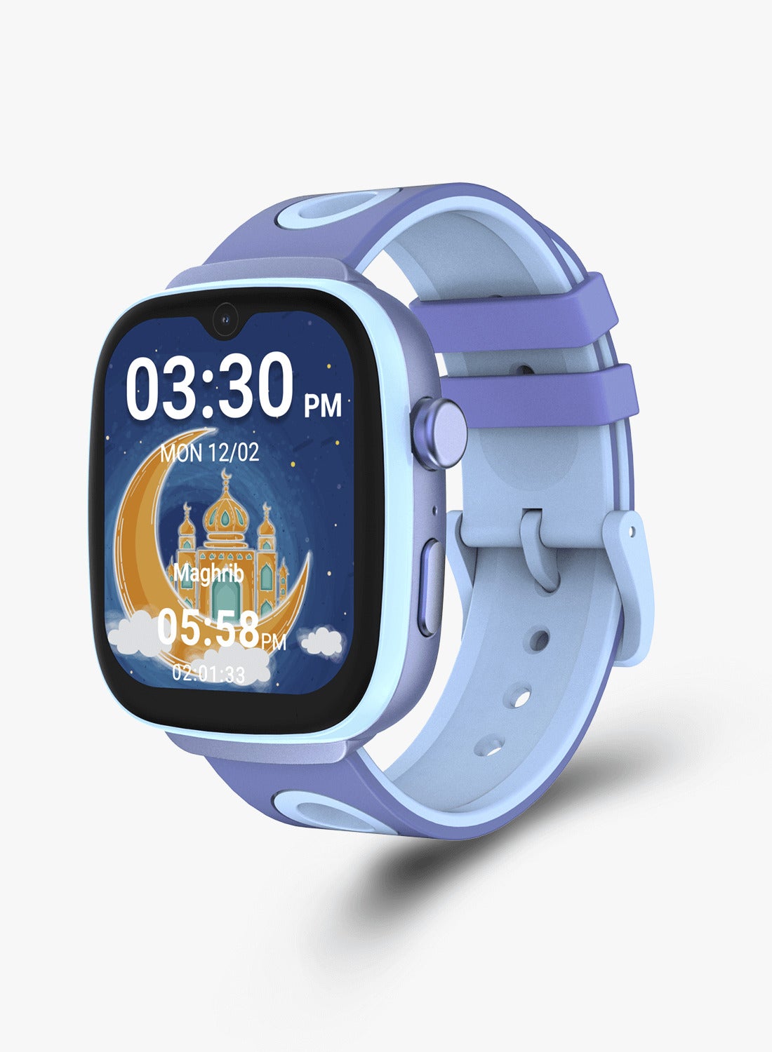 Compare Qwatch aMan K2 Kids Smart Watch Prayer Learning Islamic Smartwatch with Quran Player, Prayer Time Reminder, Tasbih Counter, 99 Names of Allah, IP67 Waterproof, Audio Visual Salah Training Watch for Children iQibla Smart Watch Blue at KSA Price