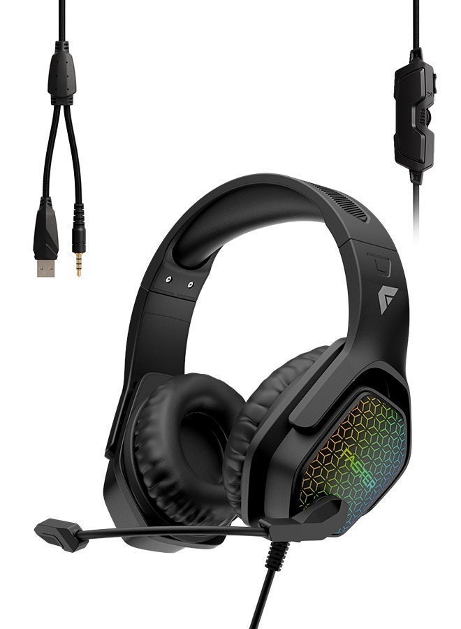 Compare BG500 Gekko Gaming Headphones with LED RGB, UltraClear Mic, Deep Bass 40mm Drivers, NoiseIsolating Cushions, Adjustable Headband, Lightweight Design – Compatible with PCPS4PS5Mobile Black at KSA Price