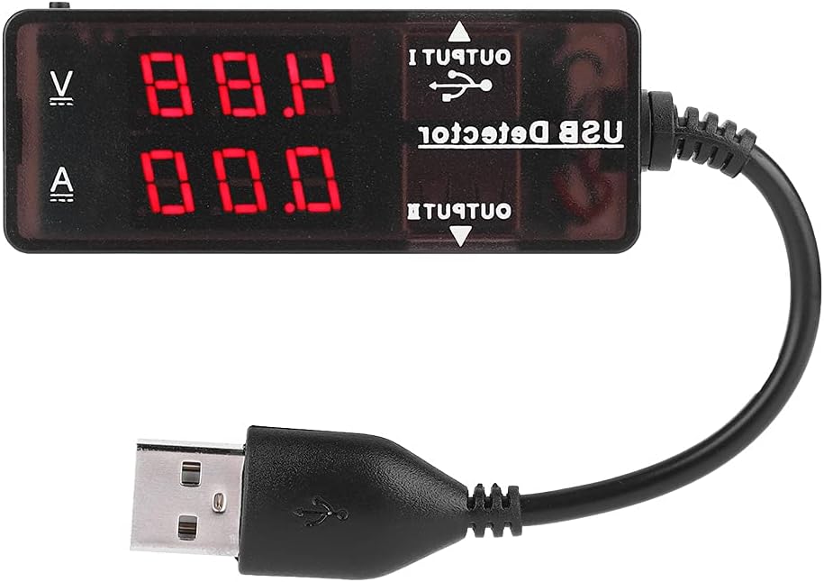 Compare USB Voltmeter Ammeter, USB Detector ABS Charging Output Voltage for Tablet Computers for Mobile Phonesmonochrome at KSA Price