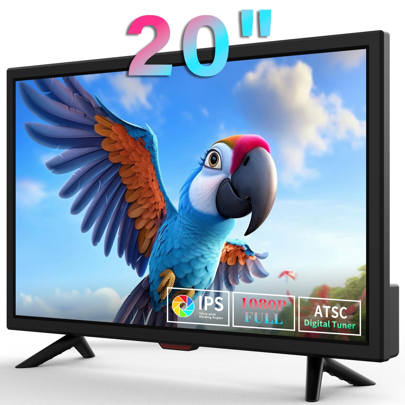 Compare othoig TV 20 inch,Small Kitchen Flat Screen TV with Headphones Port,HDMI,USB and VGA Ports,DV12V Cable & AC Adapter for use in Your Bedroom & Caravan Full View Television at KSA Price