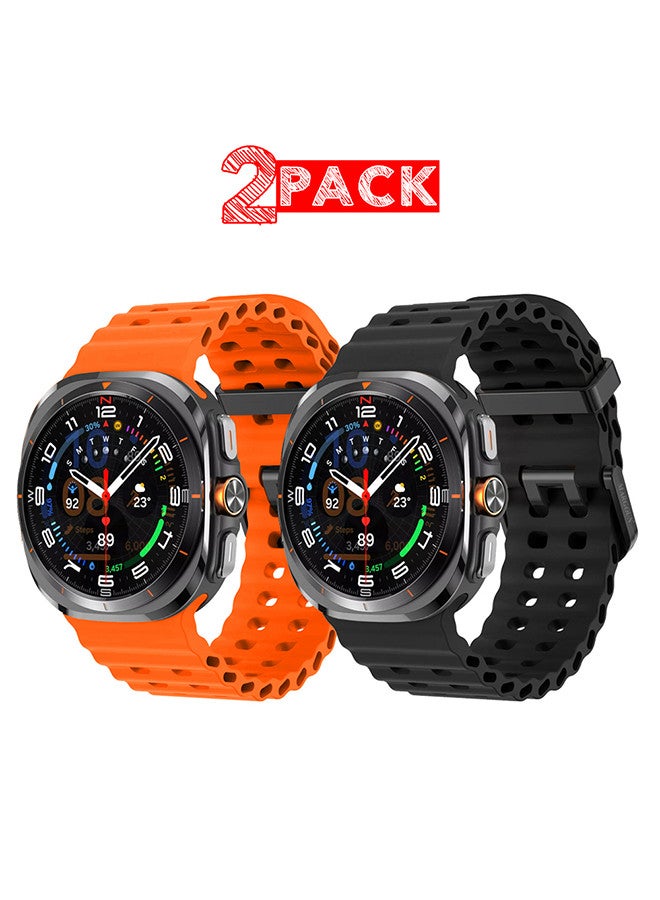 (for Samsung Galaxy Watch 7 Ultra) 2 Pack Silicone…