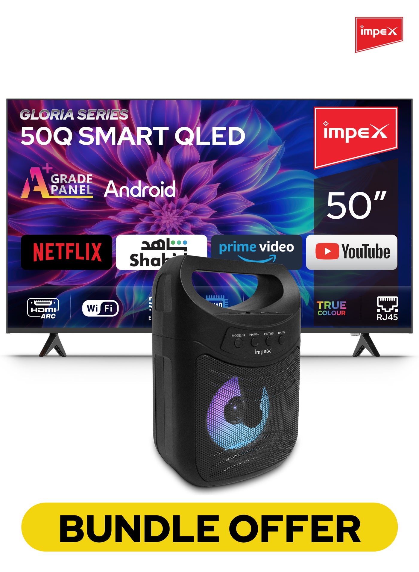 50 Inch Full HD QLED Smart TV – 8GB/1GB, Quad-Core,…