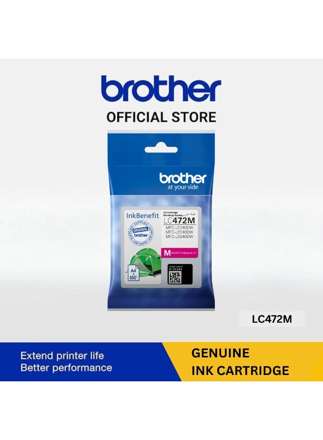 Compare Genuine LC472M Ink Cartridge, Magenta, Page Yield up to 550 pages MAGENTA at KSA Price