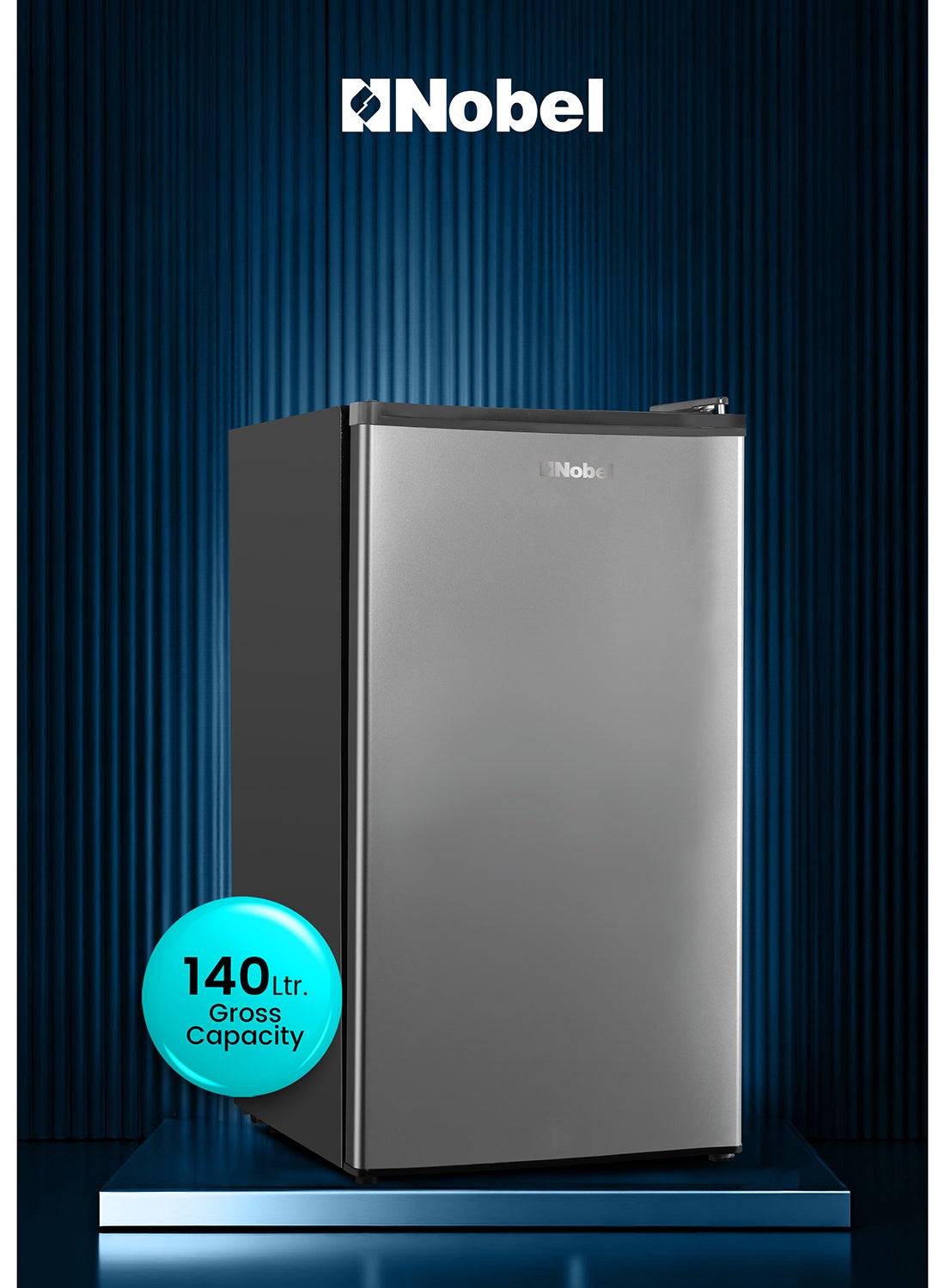 Compare NOBEL 140L Gross Capacity Single Door Defrost Refrigerator, Energy Efficient, Manual Temperature Control, R600a Refrigerant, LED Light, Dark Silver  NR150S 171.55 kW NR150S Dark silver at KSA Price