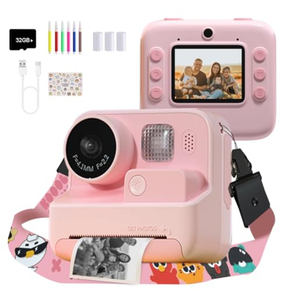 Compare Camera Instant Print  48MP Digital Camera with Zero Ink Printing 1080P Selfie Video Camera Includes 32GB TF Card Fun Toy Gift for Boys Girls Aged 312 Perfect for Christmas Birthday Holiday at KSA Price