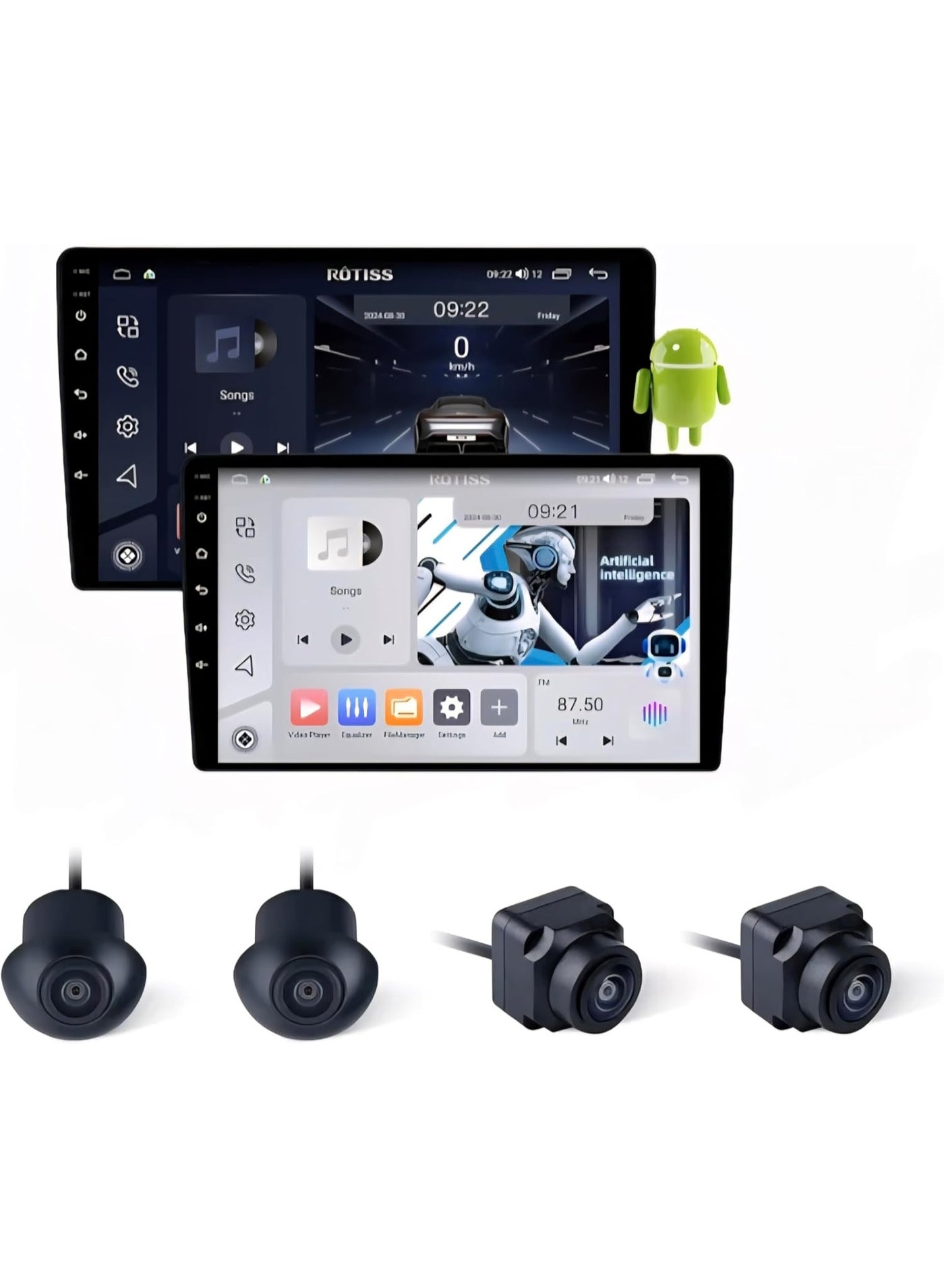 Compare LIZARD Android Car Stereo with 10inch Touchscreen Display, 360° Camera, Bluetooth, WiFi, Wireless Apple CarPlay, Android Auto, 2GB RAM + 32GB Storage, FM Radio, GPS Navigation at KSA Price