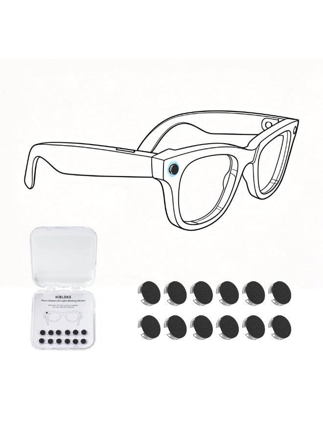 Compare 12 Pack LED Light Blocking Stickers for RayBan Meta Wayfarer, Skyler, Headliner Gen 2 and Oakley Meta HSTN Smart Glasses, LowTack Restickable Blackout Covers at KSA Price