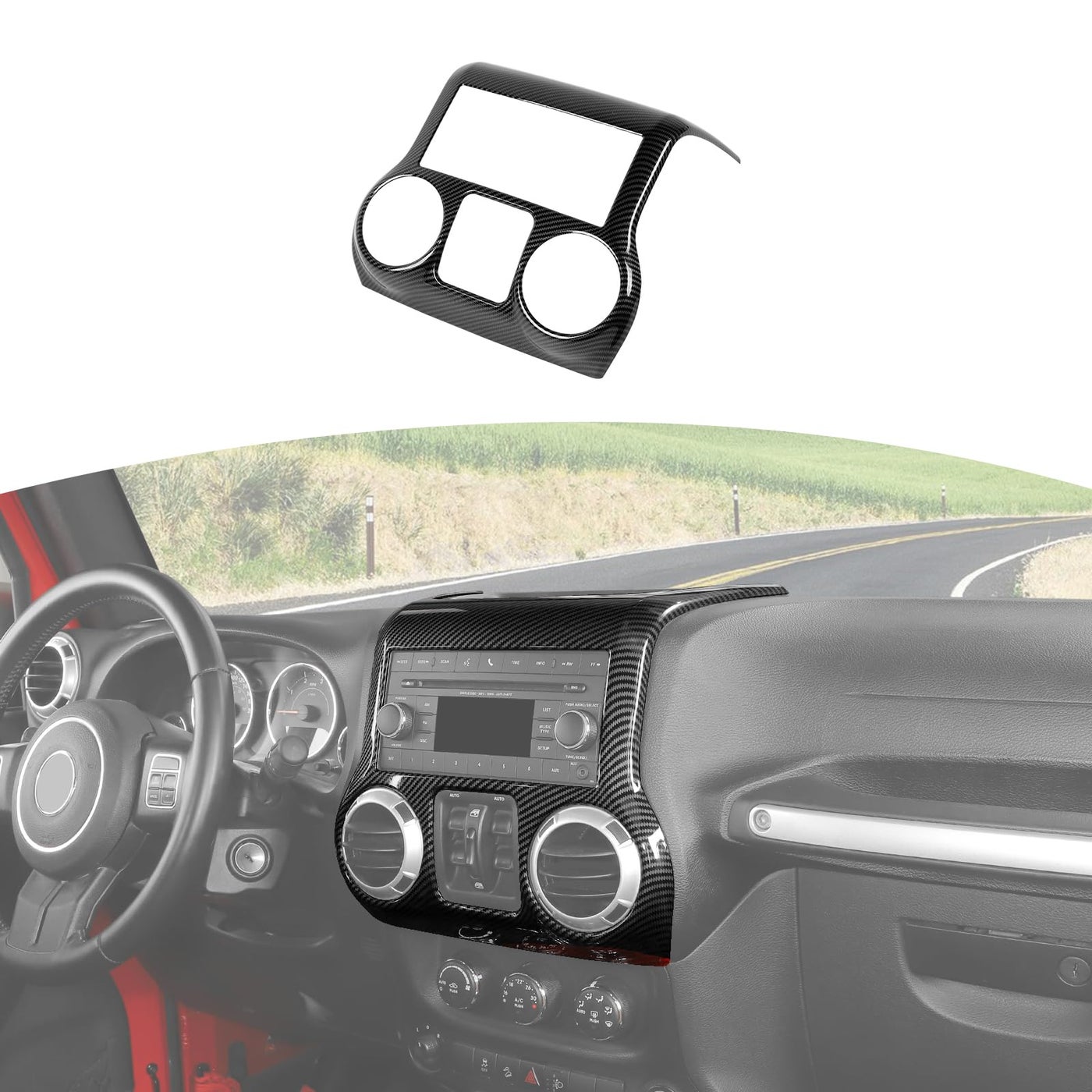 RTTCZ for Jeep JK Center Console Dashboard Cover…